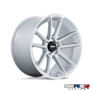 Rotiform BTL 22x10" 5X130 ET60, Gloss Silver With Machined Face