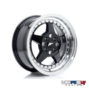 Japan Racing JR-06 15x7" 4x100 ET35, Gloss Black Machined Lip