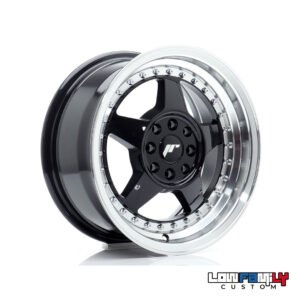 Japan Racing JR-06 15x7" 4x100/4x108 ET25, Gloss Black Machined Lip