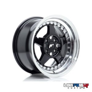 Japan Racing JR-06 15x8" 4x100 ET25, Gloss Black Machined Lip