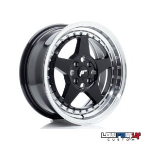 Japan Racing JR-06 16x7" 4x100 ET35, Gloss Black Machined Lip