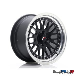 Japan Racing JR-10 15x8" 4x100/4x108 ET20, Matt Black /Machined Lip