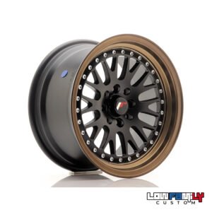 Japan Racing JR-10 15x8" 4x100/4x108 ET20, Matt Black /Bronze Lip