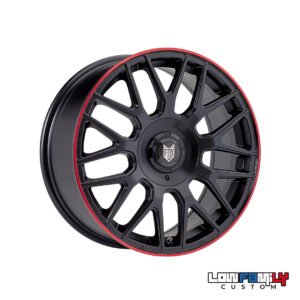 Fox Wheels VR3 19x9" 5x112/120 ET47, Satin Black Red Lip