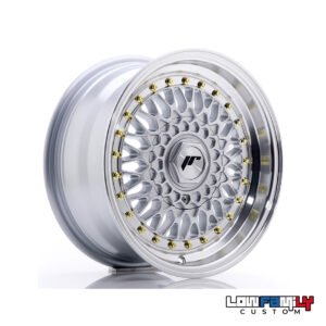 Japan Racing JR-09 15x7" 4x100/4x108 ET20, Silver w/Machined Lip