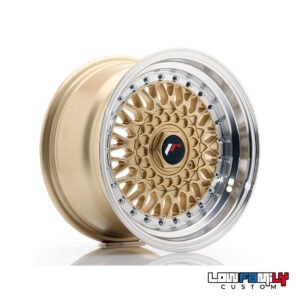 Japan Racing JR-09 15x8" 4x100/4x114.3 ET15, Gold w/Machined Lip
