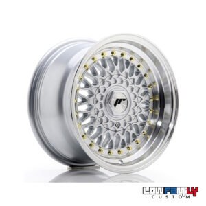 Japan Racing JR-09 15x8" 4x100/4x114.3 ET15, Silver w/Machined Lip