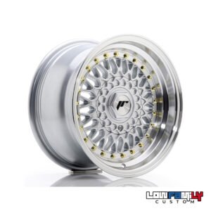 Japan Racing JR-09 15x8" 4x100/4x108 ET20, Silver w/Machined Lip