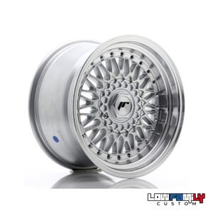 Japan Racing JR-09 16x9" 4x100/4x108 ET20, Silver w/Machined Lip+Silver Rivets