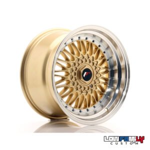 Japan Racing JR-09 17x10" 5x112/5x120 ET20, Gold w/Machined Lip