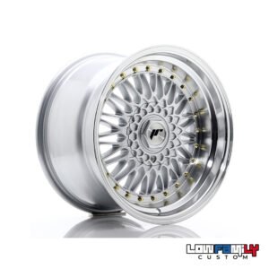 Japan Racing JR-09 17x10" 4x100/4x108 ET20, Silver w/Machined Lip