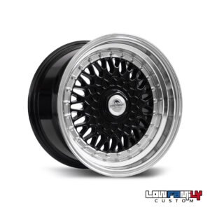 Forzza Wheels Malm 15x7" 4x100/114.3 ET25, Black/Lip Machined