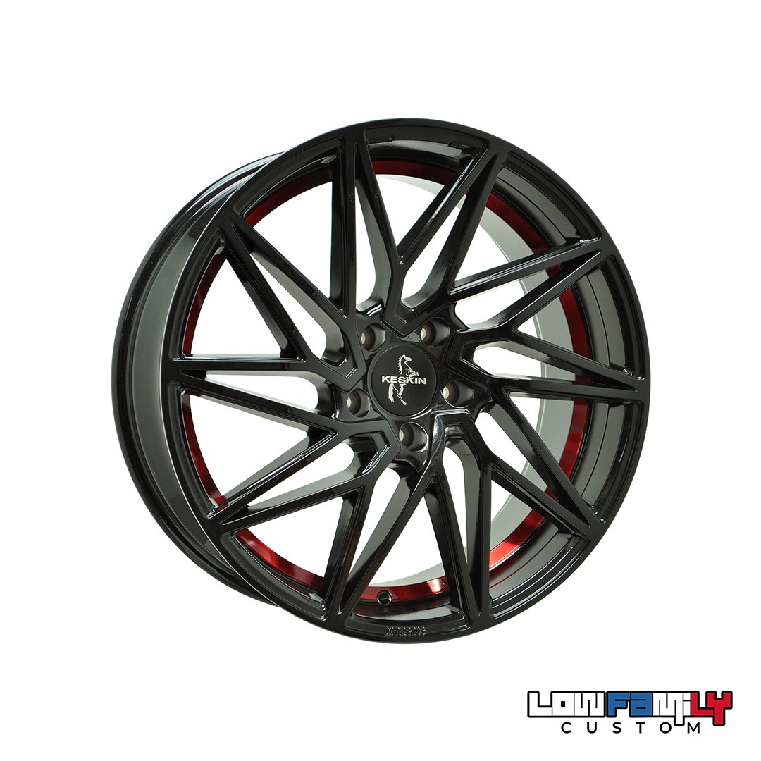 Keskin Wheels KT20 18x8" 5x112 ET30, Black Painted Red Inside