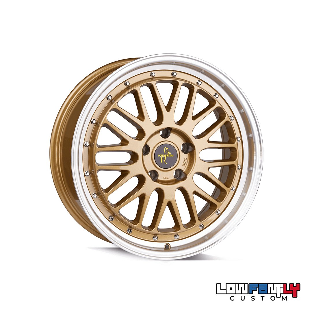 Keskin Wheels KT22 18x8" 5x100 ET30, Gold Lip Polish