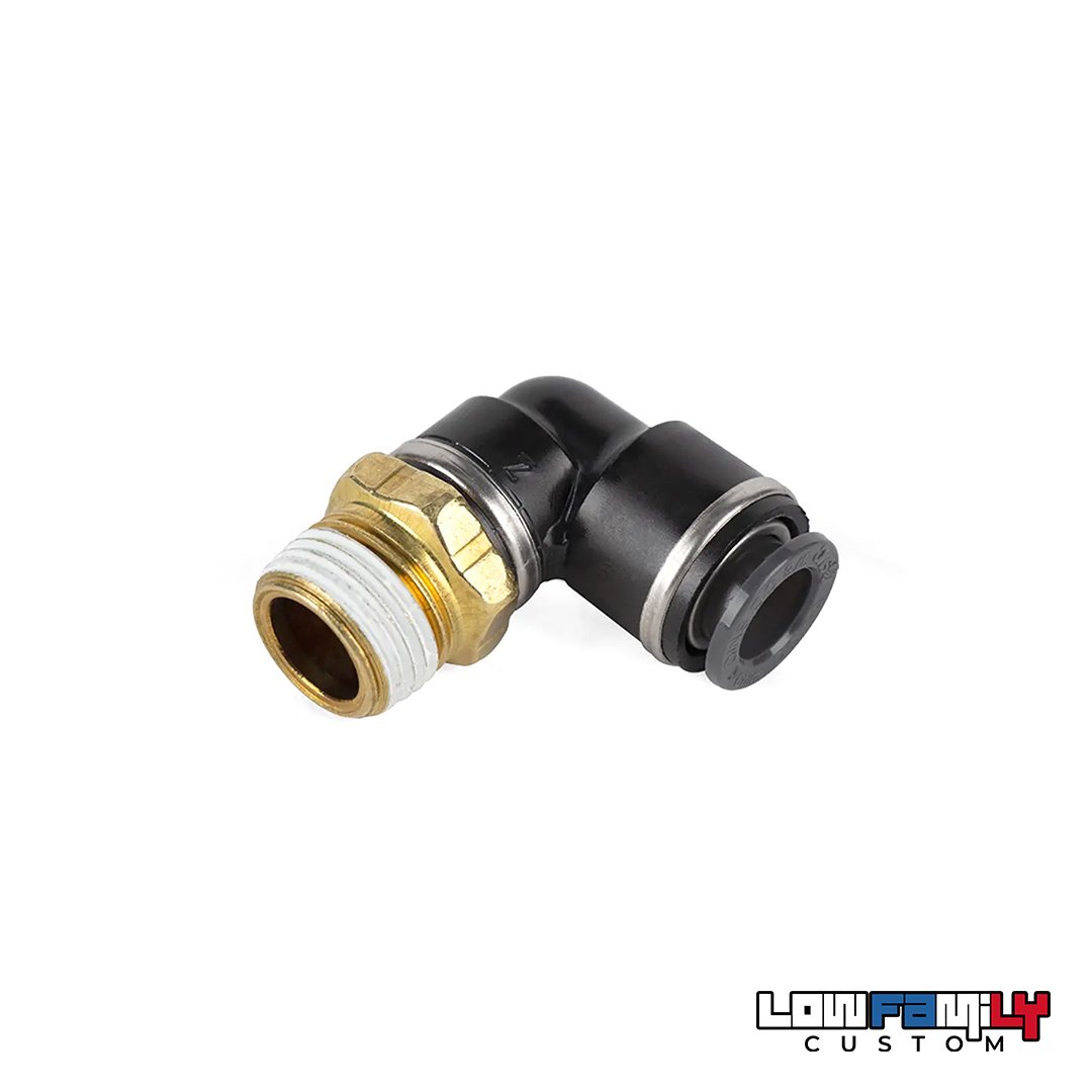 Raccord coudé Air Lift Performance 3/8 MNPT > 3/8 PTC