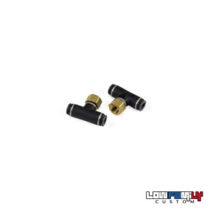 Raccord Air Lift Performance en T – 1/4" PTC x 1/8" FNPT x 1/4" PTC