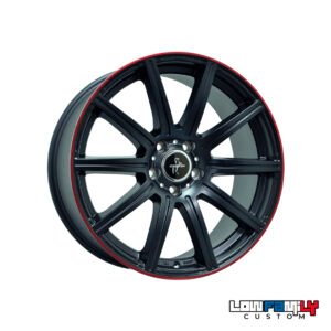 Keskin Wheels KT16 19x9,5" 5x112 ET45, Matte Black Lip Red