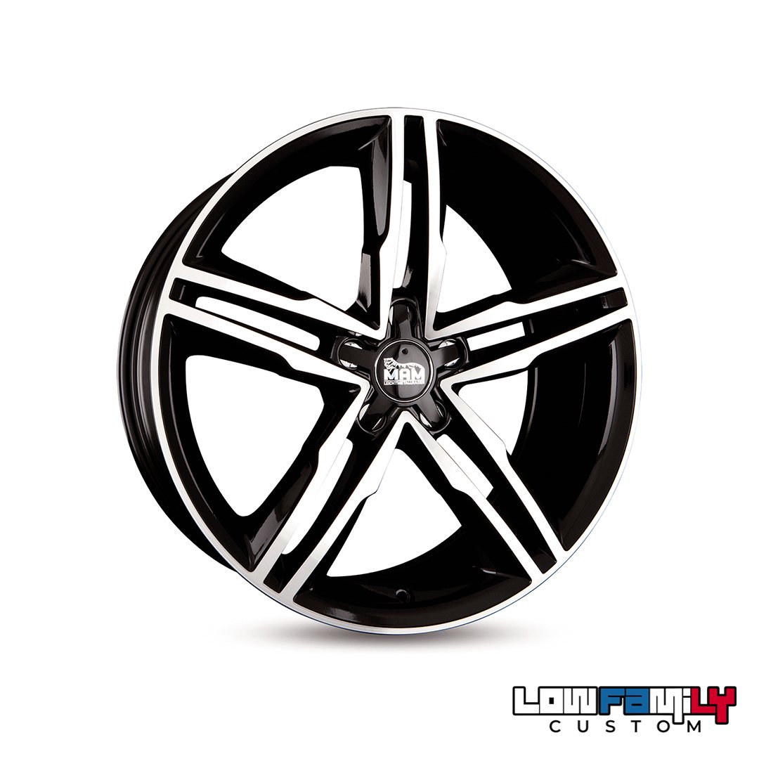 MAM Wheels A1 18x8" 5x112 ET30, Black Front Polish