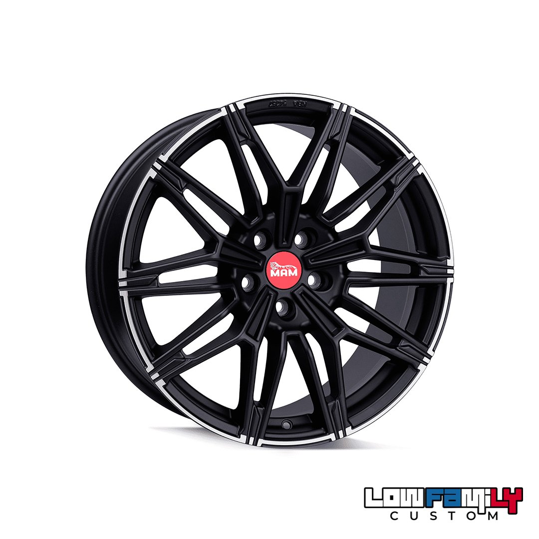 MAM Wheels B3N 19x8,5" 5x112 ET30, Matt Black Lip Polish