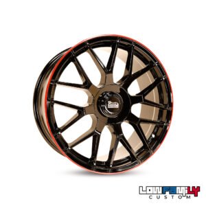 MAM Wheels GT1 18x8" 5x100/112 ET45, Black Painted Lip red