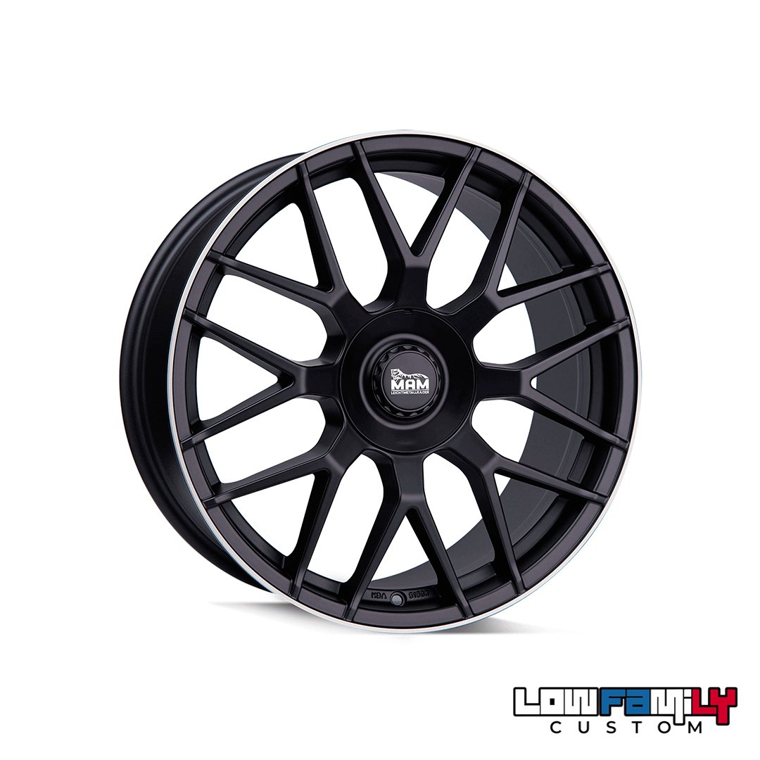 MAM Wheels GT1 17x7,5" 5x100 ET30, Matt Black Lip Polish