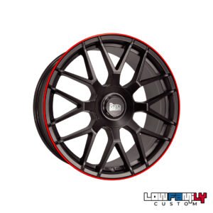 MAM Wheels GT1 18x8" 5x100/112 ET45, Matt Black Lip Red