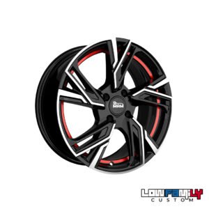 MAM Wheels RS5 16x6,5" 4x100 ET35, Black Front Polish Red Inside